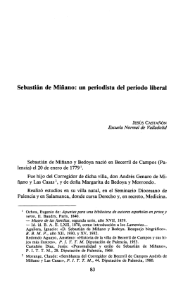 Sebastián de Miñano: un periodista del período liberal
