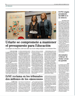 Uriarte se compromete a mantener el presupuesto
