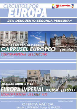 salidas marzo 26 y abril 2