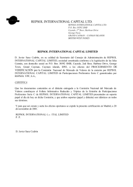 REPSOL INTERNATIONAL CAPITAL LTD.