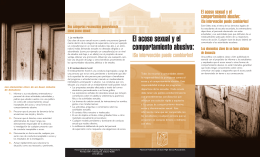 Sexual Harassment and Hazing Brochure Spanish Version 4.qxd