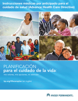 mis valores, mis opciones, mi atención - Life Care Planning