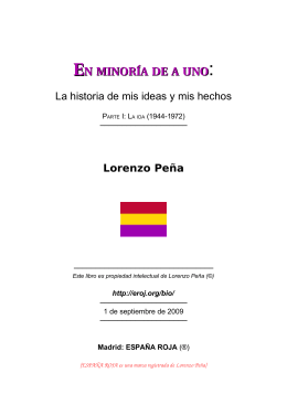 EN MINORÍA DE A UNO: