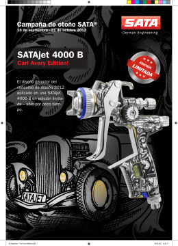 Folleto de promoción SATAjet 4000 B edición Carl Avery