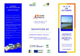 INSCRIPCIÓN EN 15 Y 16 DE OCTUBRE