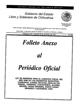 Gobierno del Estado - H. Congreso del Estado de Chihuahua