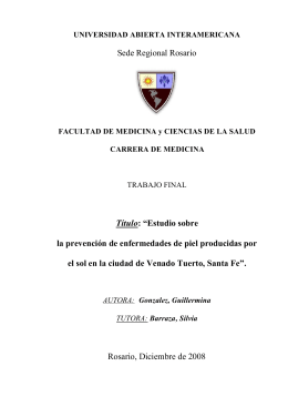 Sede Regional Rosario Título: “Estudio sobre la