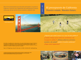 El presupuesto de California: