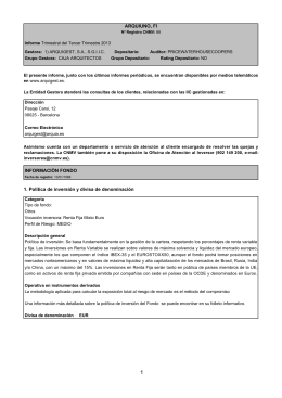 ARQUIUNO, FI INFORMACIÓN FONDO 1