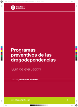 Programas preventivos de las drogodependencias: Guía de