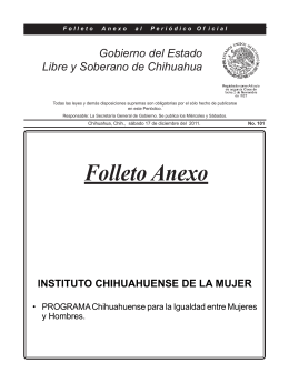 Programa Chihuahuense para la Igualdad entre Mujeres y Hombres
