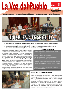 Boletín PSOE agosto 2014