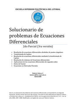 Solucionario de problemas de Ecuaciones Diferenciales