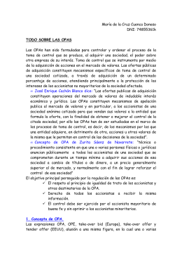 todo sobre las opas