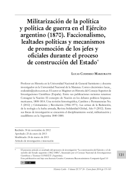 Militarización de la política y política de guerra en el Ejército