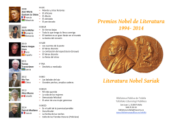 Premios Nobel de Literatura 1994-2014