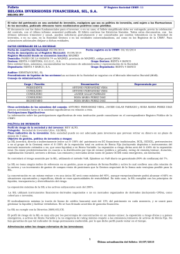 BELONA INVERSIONES FINANCIERAS, SIL, S.A.