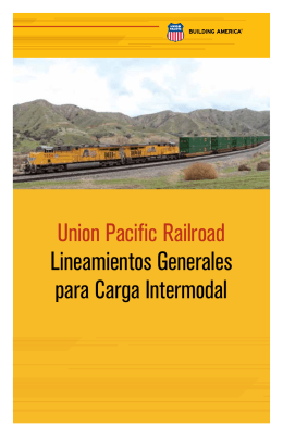 Union Pacific Railroad Lineamientos Generales para Carga