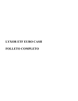 LYXOR ETF EURO CASH FOLLETO COMPLETO