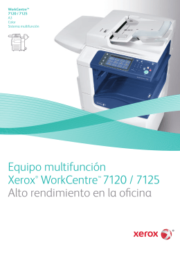 WorkCentre 7120/7125 - Folleto de Equipo Multifunción Color Xerox