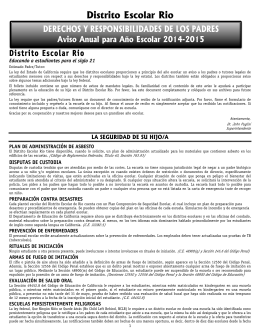 Río Aviso Anual 2014 - Rio School District