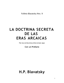 La Doctrina Secreta de las Eras Arcaicas