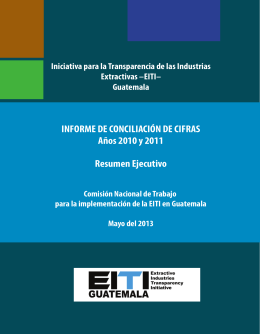 Folleto Resumen Ejecutivo EITI-2013