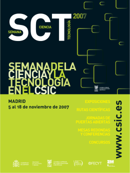 folleto exterior1 - Semana de la Ciencia y la Tecnología 2007