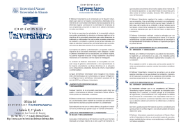 folleto descriptivo - Universidad de Alicante