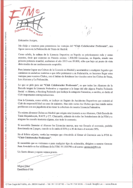 Club Colaborador Preferente - Federación de Tenis de Madrid