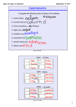 Calentamiento - SpanishScholar