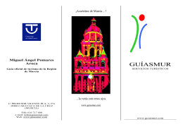 Guíasmur - Servicios Turísticos. Folleto informativo