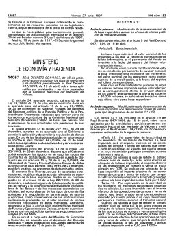 Real Decreto 901/1997, de 16 de junio, por el que se actualizan los