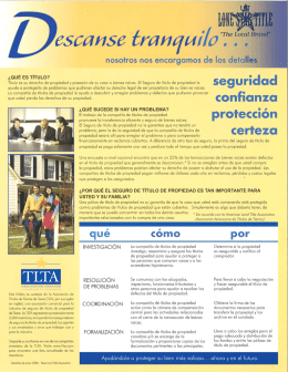 What is Title Insurance - Brochure