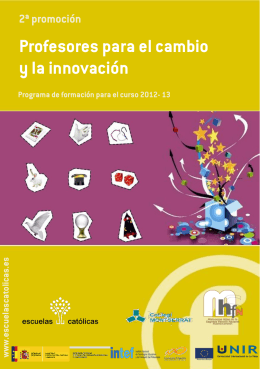 Folleto profesores para el cambio y la innovación 2012