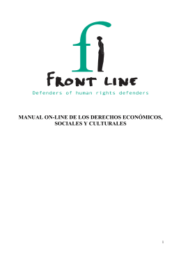 Manual sobre Derechos Económicos, Sociales y Culturales