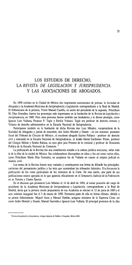 C. Los estudios de derecho, la Revista de Legislación y