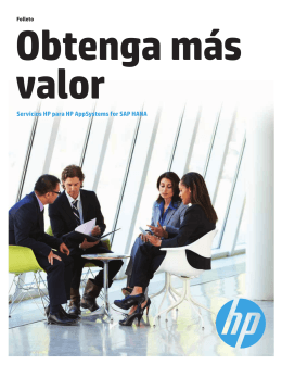 Servicios HP para HP AppSystems for SAP HANA (folleto)