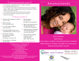 Amamantando - Triangle Breastfeeding Alliance