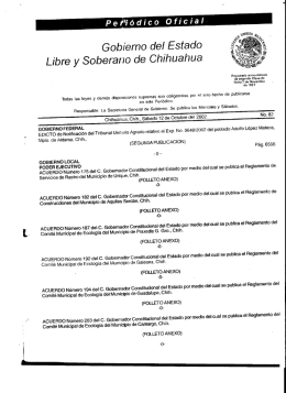 Libre y Soberano de Chihuahua - Gobierno Municipal Camargo