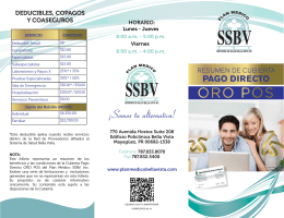 Brochure Cubierta Oro POS - Plan Médico Salud Bella Vista