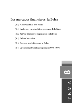 Los mercados financieros: la Bolsa