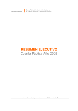 Cuenta Pública Año 2005 - Ilustre Municipalidad de Viña del Mar