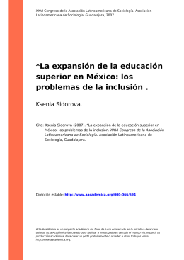 La expansión de la educación superior en México