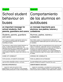 School Student Behaviour on Buses