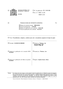 procedimiento, maquina y cubierta para unir o encuadernar