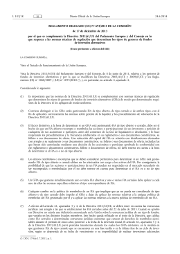 REGLAMENTO DELEGADO (UE) No 694/2014 DE LA