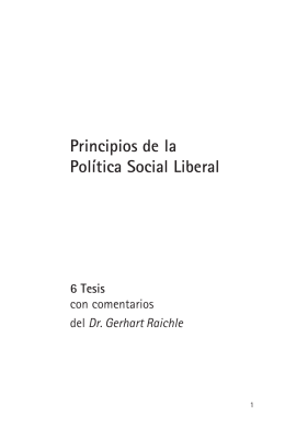 Principios de la Política Social Liberal