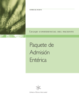 Administración de la alimentación por sonda