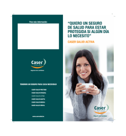 Folleto Caser Salud Activa